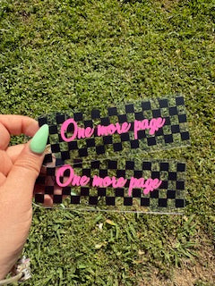 Checker print bookmark